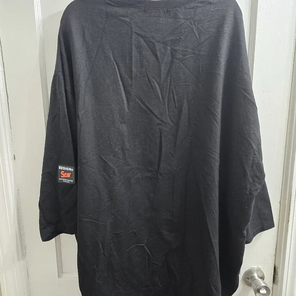 T By Transparente,Black Graphic Oversized Shirt - Picture 5 of 5